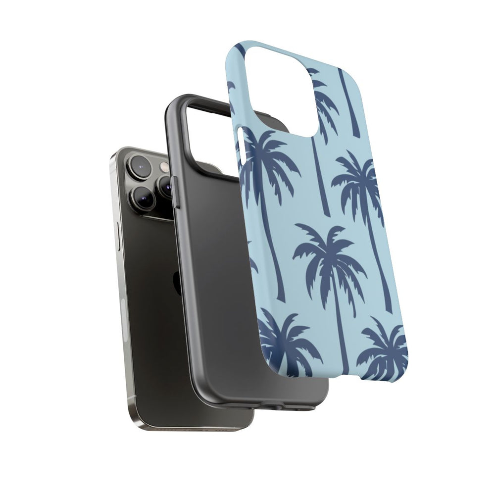 Blauw Palmbomenpatroon