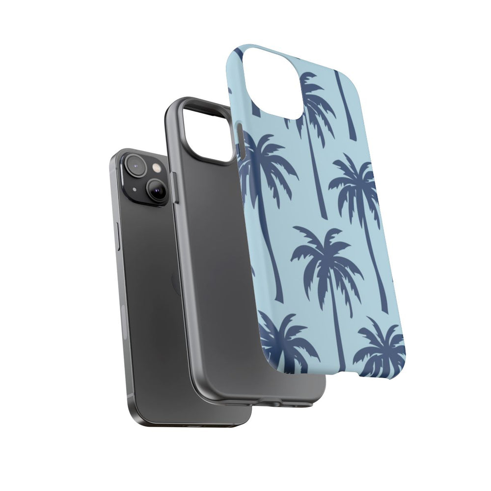 Blauw Palmbomenpatroon