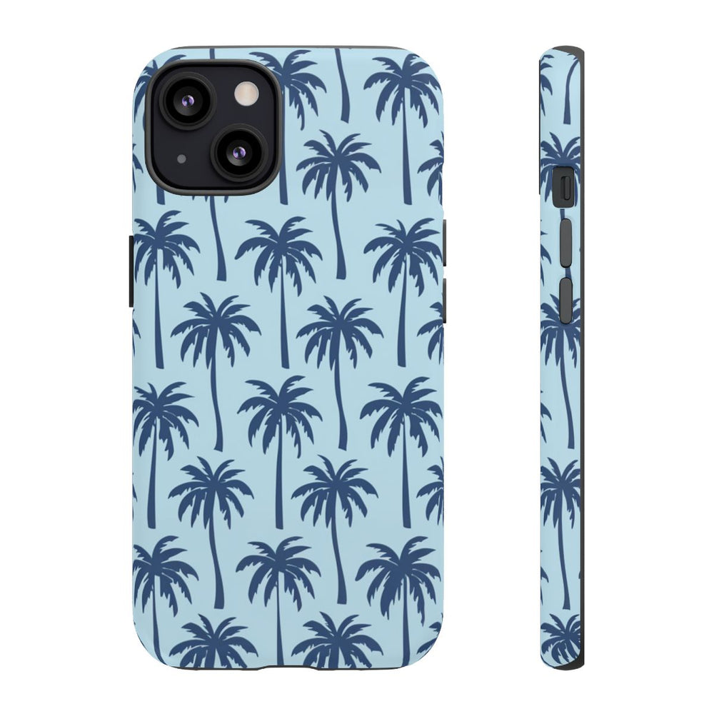 Blauw Palmbomenpatroon