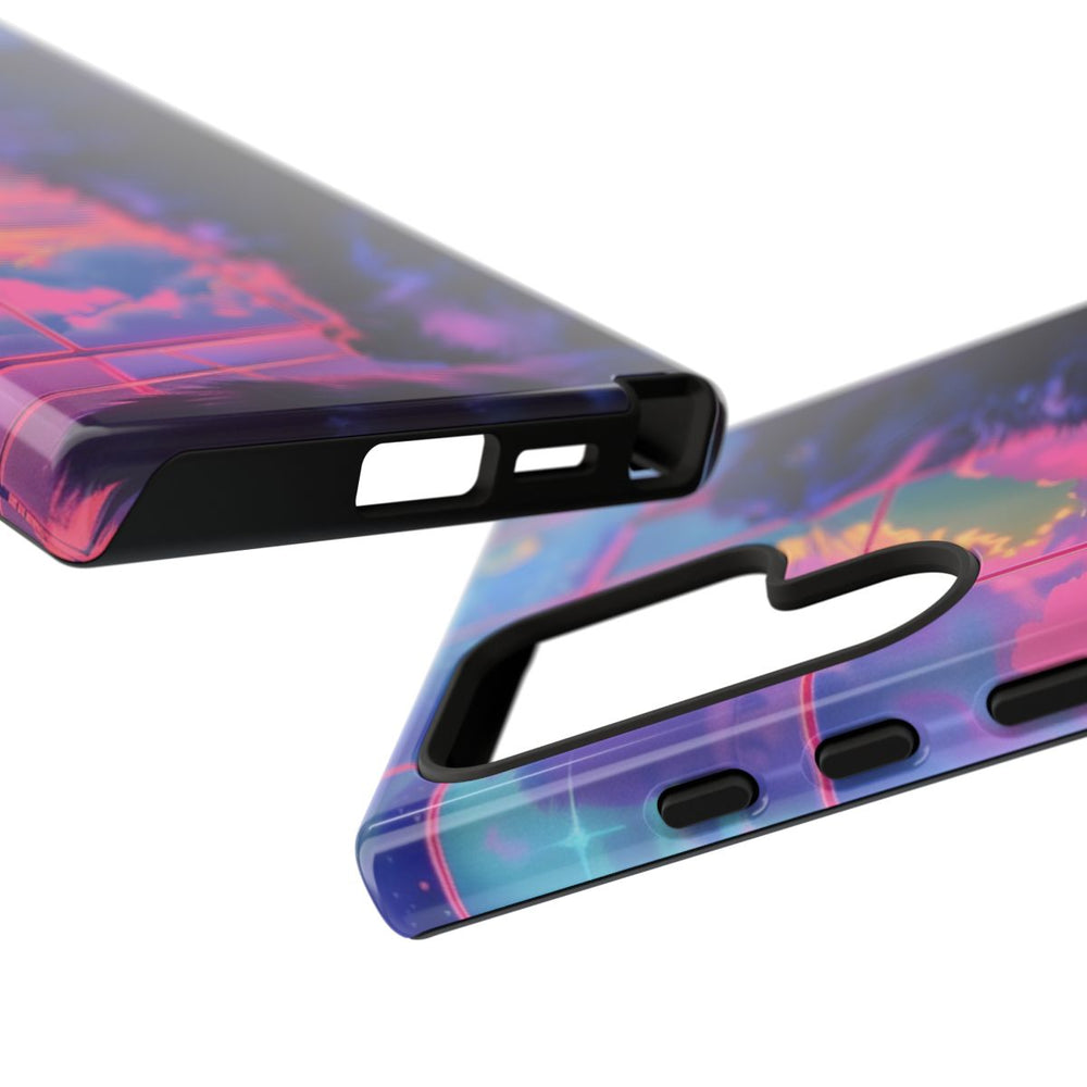 Lofi Vaporwave Kat met Neonlucht