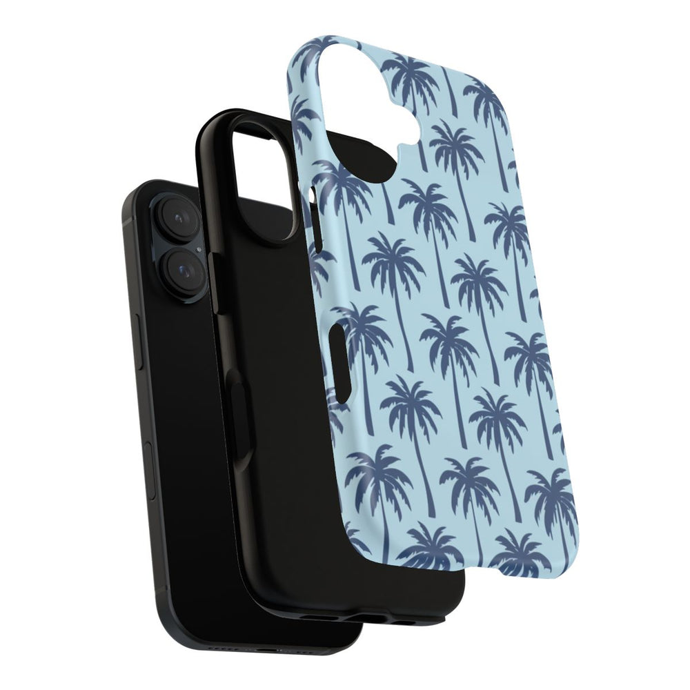 Blauw Palmbomenpatroon