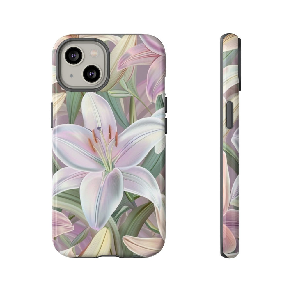 Pastelkleurige Paaslelies Bloemenpatroon
