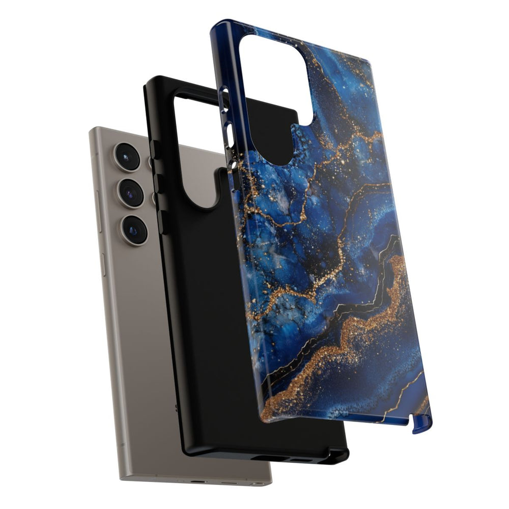 Blauw-Goud Geodepatroon
