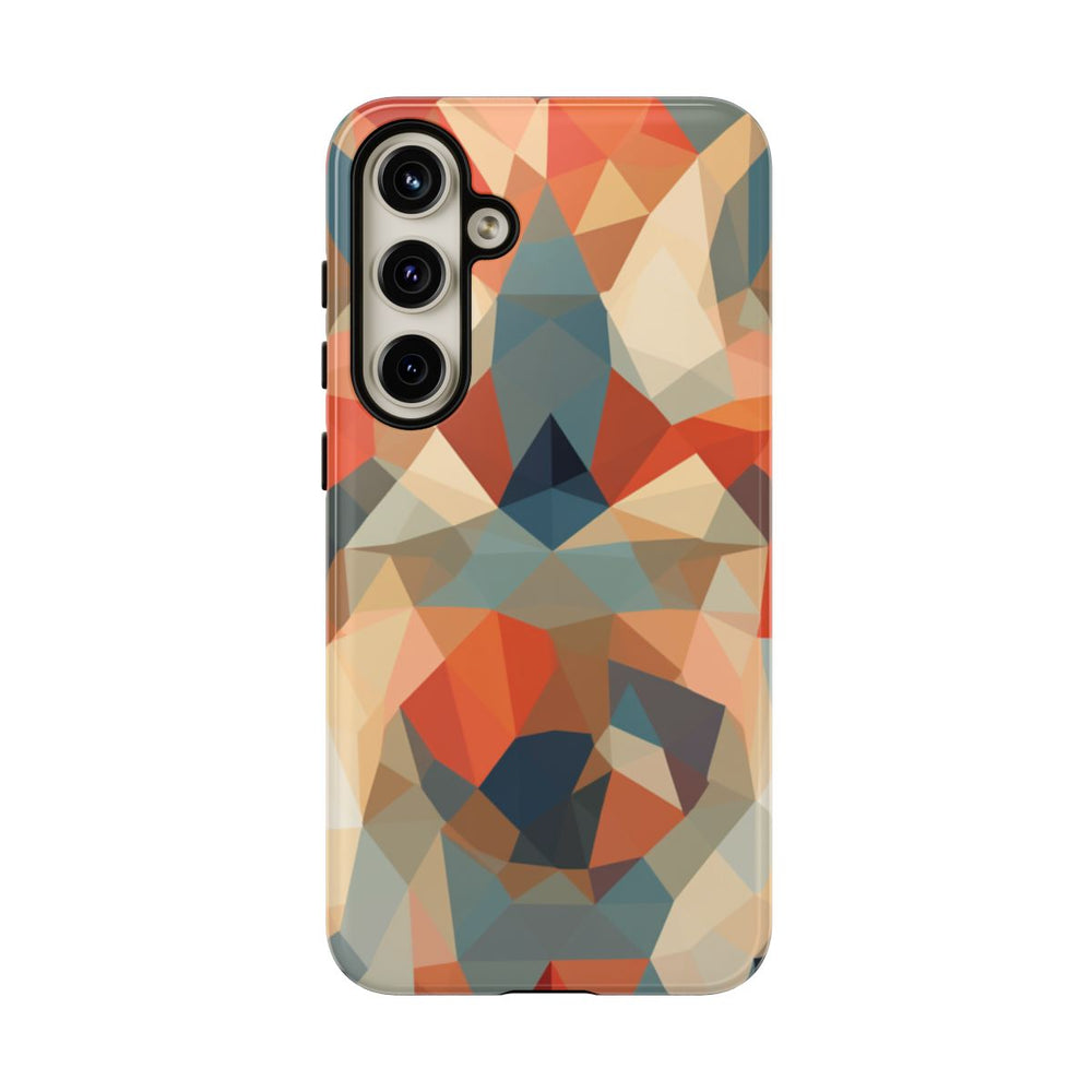 Geometrisch Abstract Patroon in Gedempte Warme Kleuren