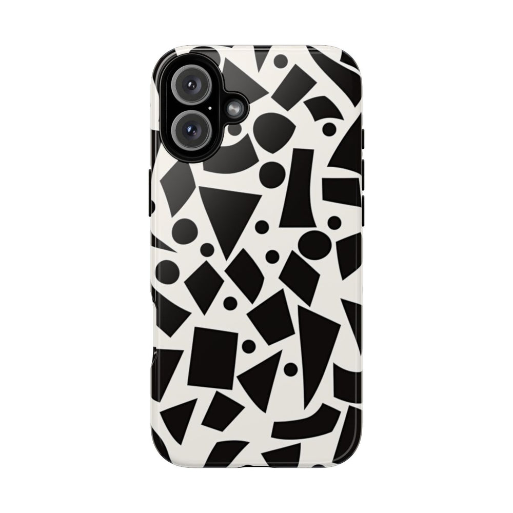 Zwart-Wit Geometrisch Abstract Patroon
