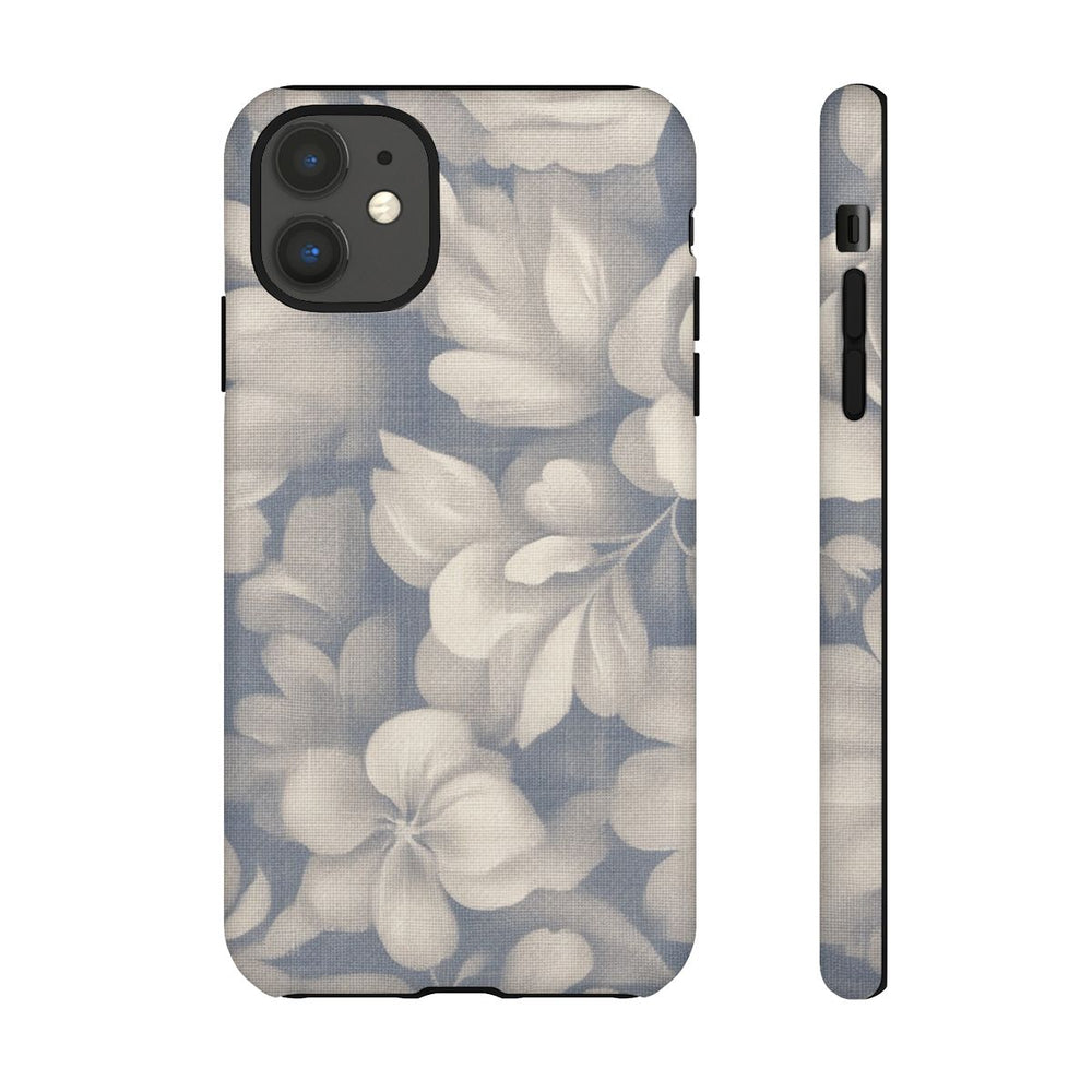 Vintage Bloemenpatroon in Blauw en Beige
