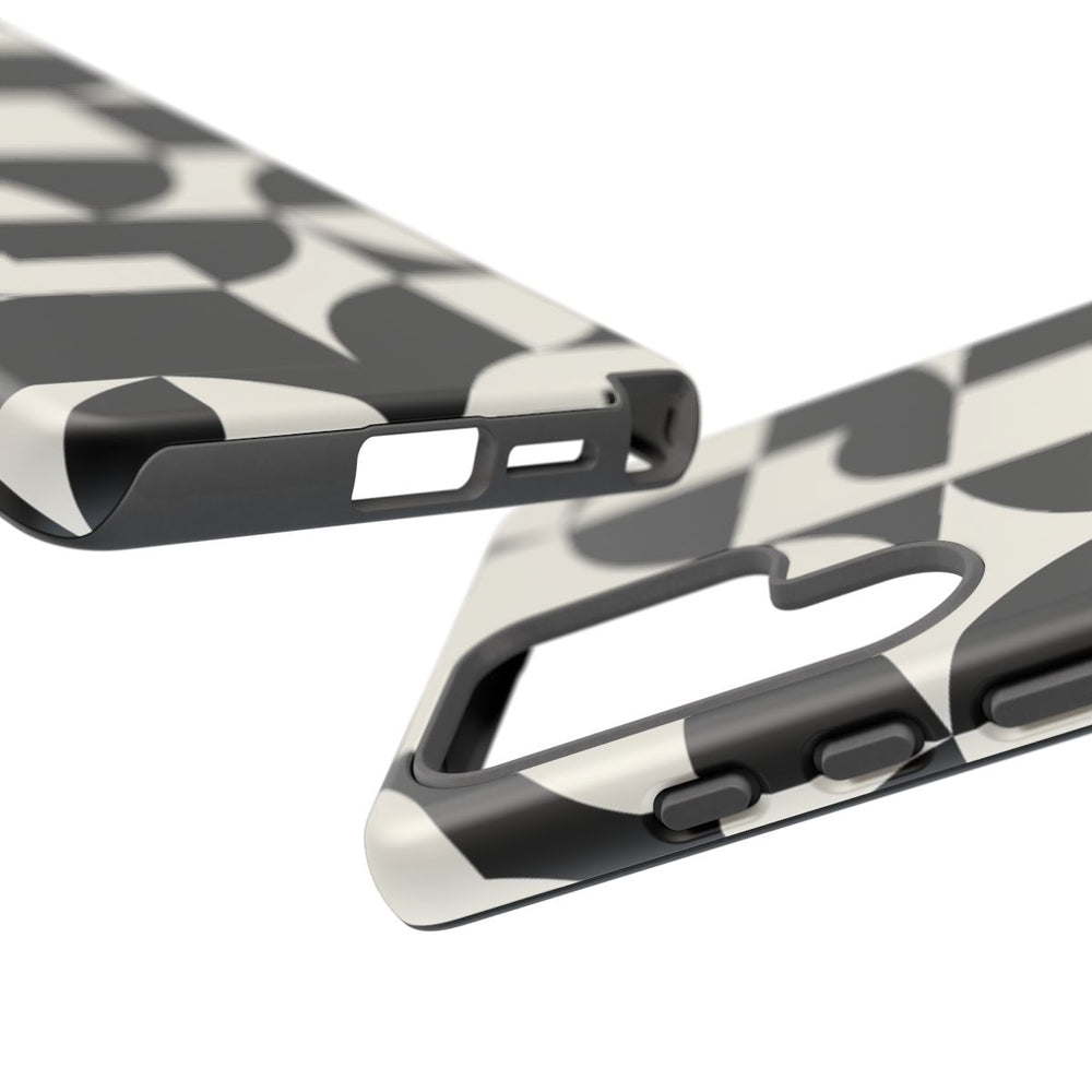 Zwart-Wit Geometrisch Abstract Patroon