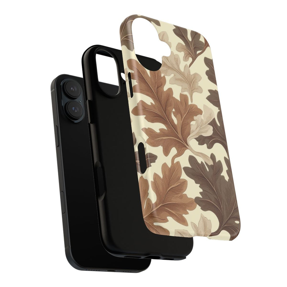 Eikenbladerenpatroon in Neutrale Kleuren