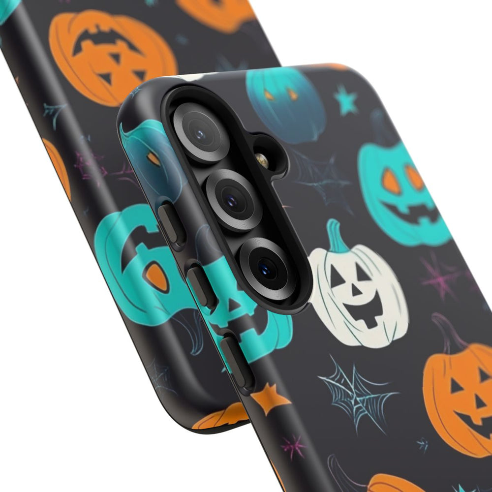 Vrolijk Gekleurde Halloween Pompoenen Patroon