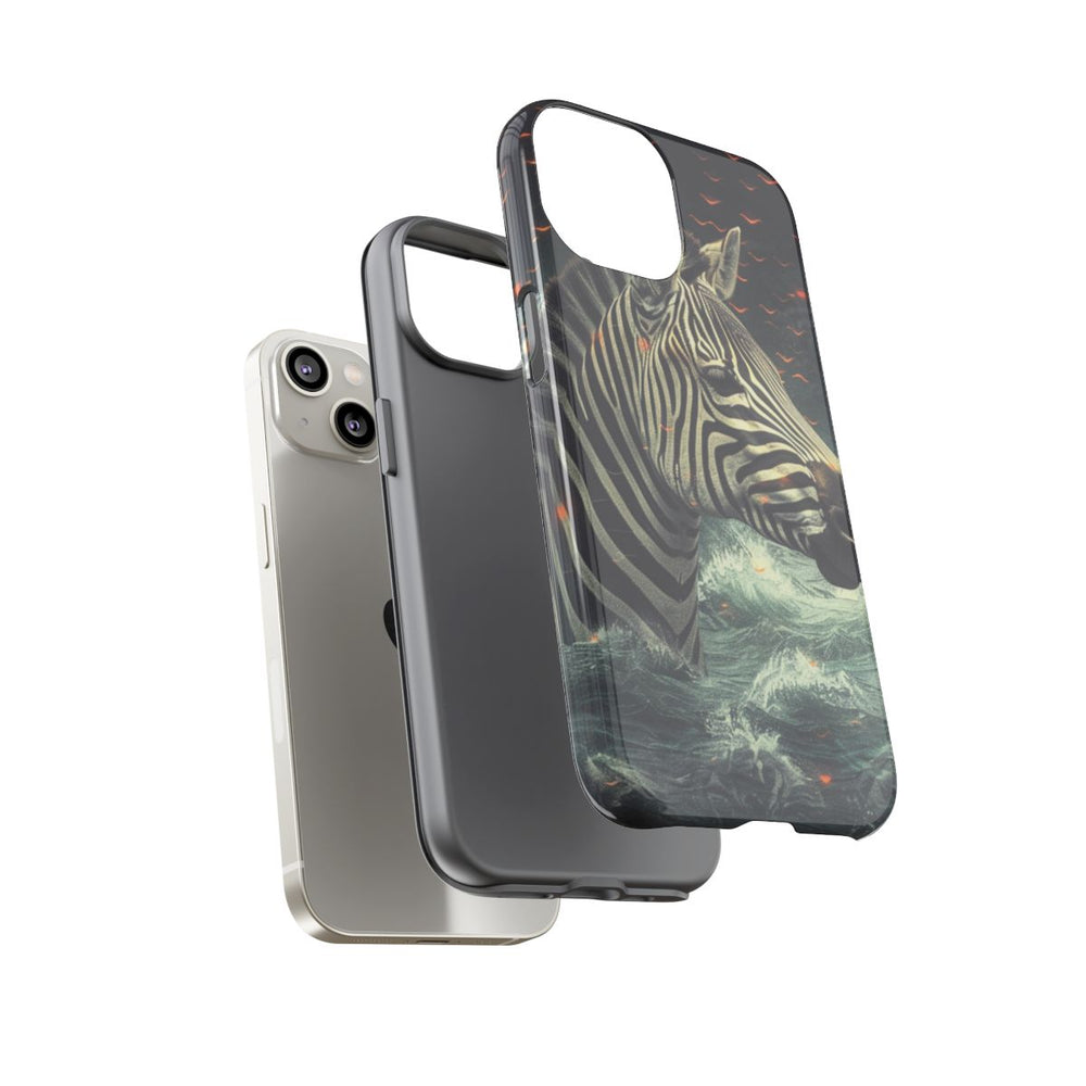 Zebra in Water met Gloeiende Vonken