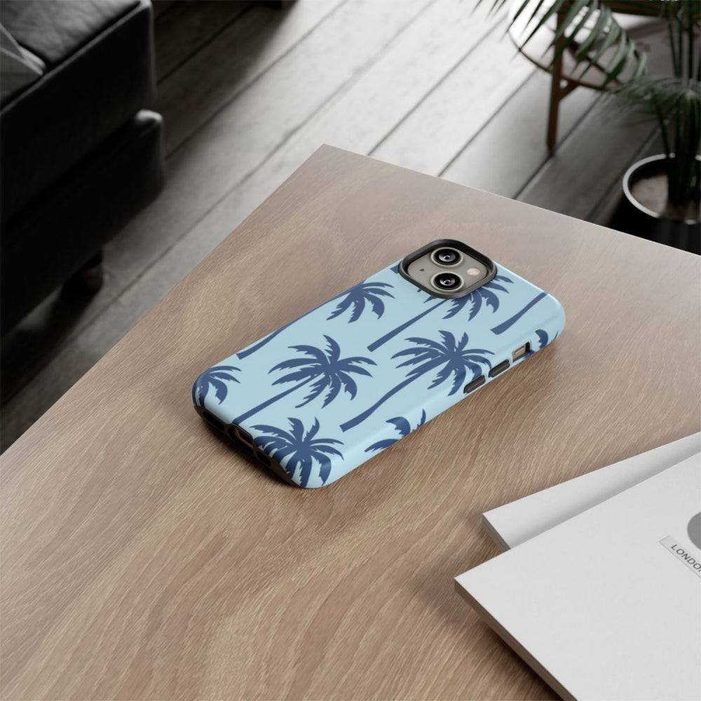 Blauw Palmbomenpatroon