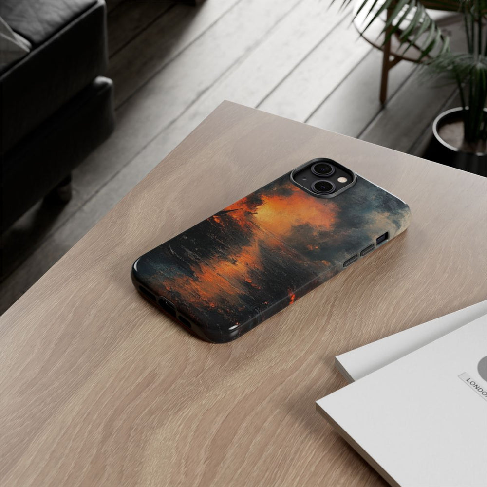 Vurige Dramatische Landschap met Rook