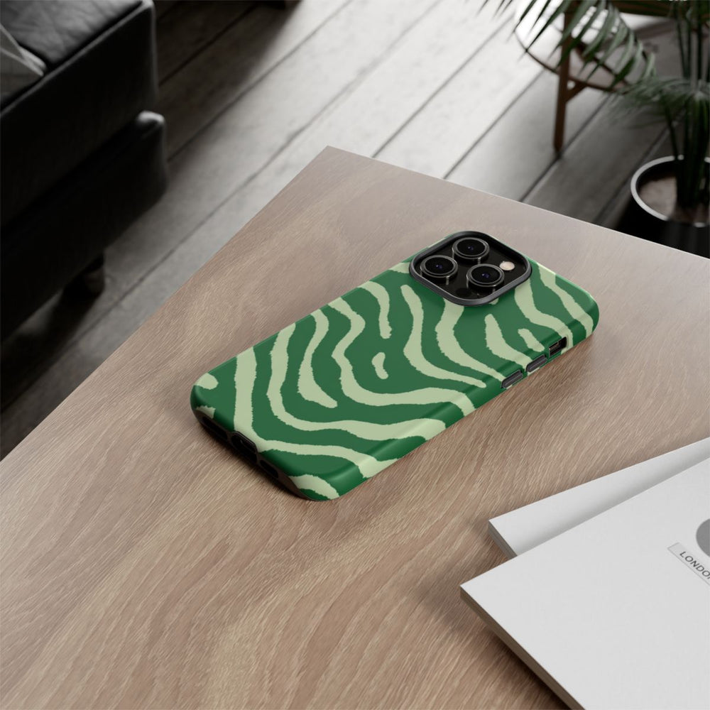 Groen Golvend Strepenpatroon