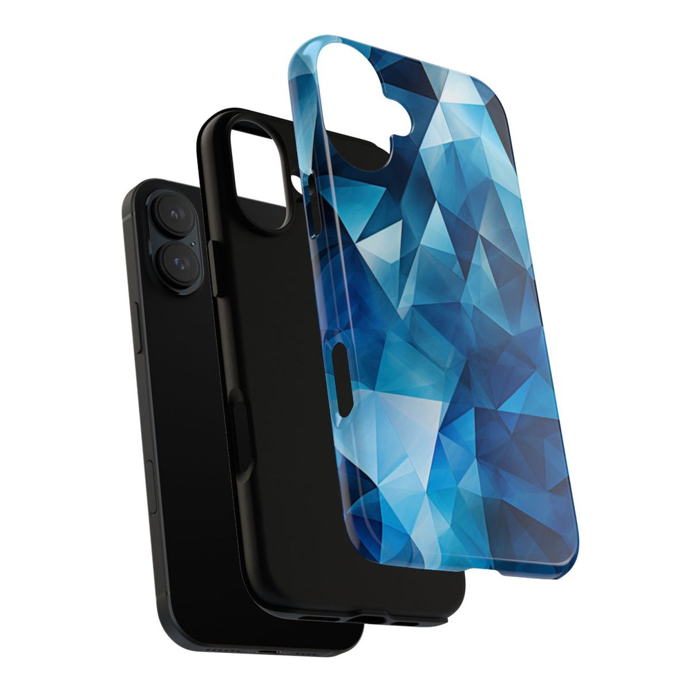 Blauw Geometrisch Driehoekenpatroon