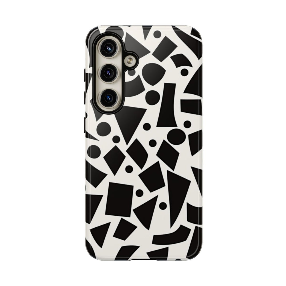 Zwart-Wit Geometrisch Abstract Patroon