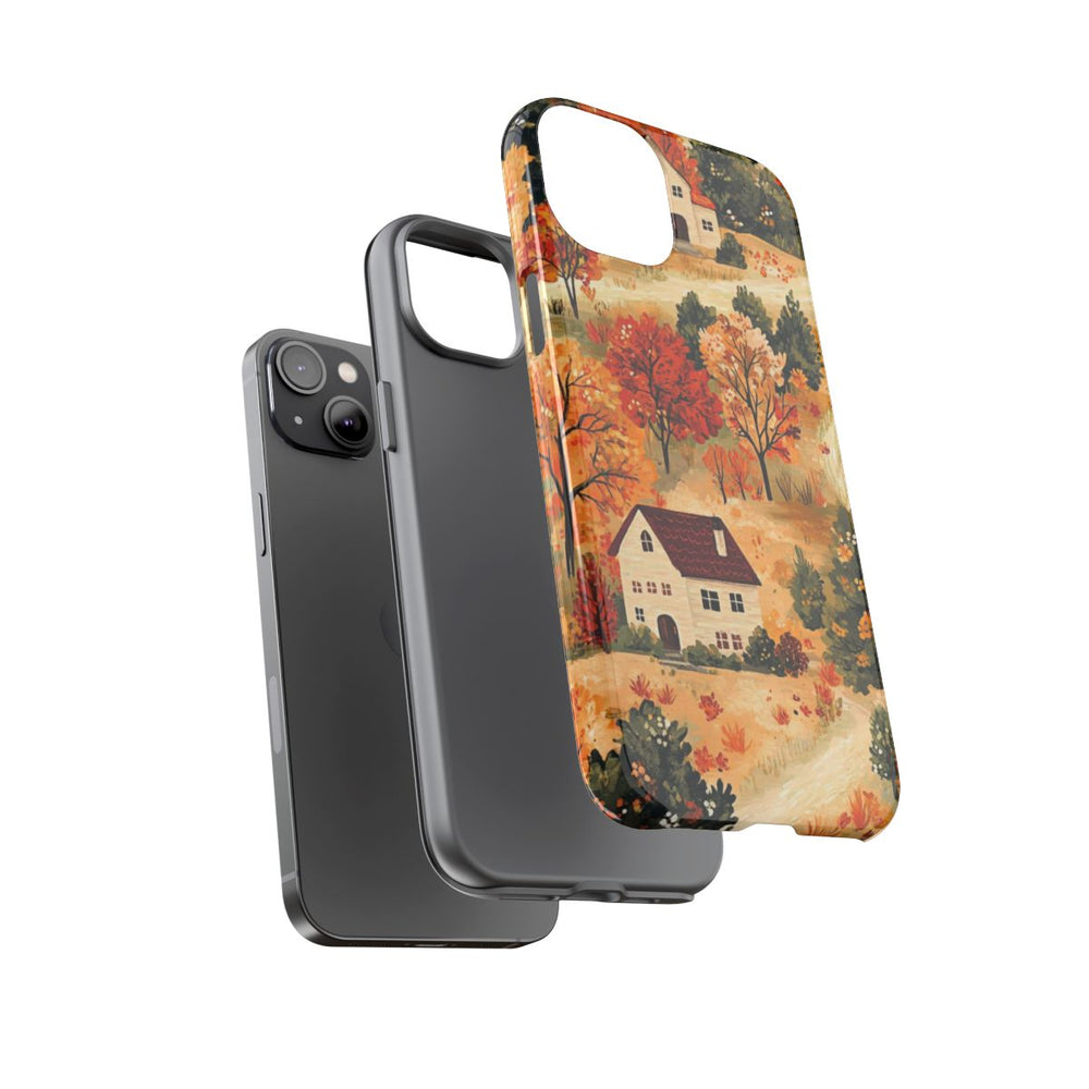 Herfstlandschap met Huizen