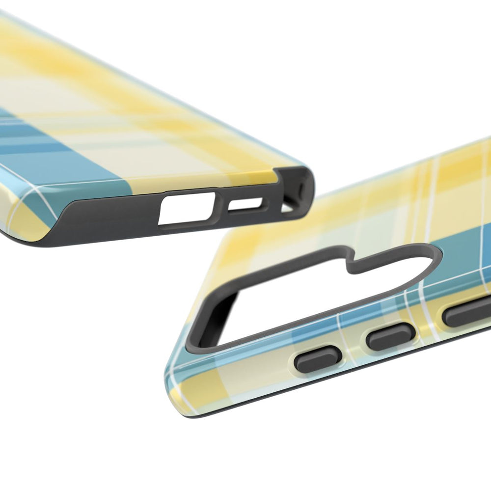 Ocean Blue en Geel Geruit Patroon