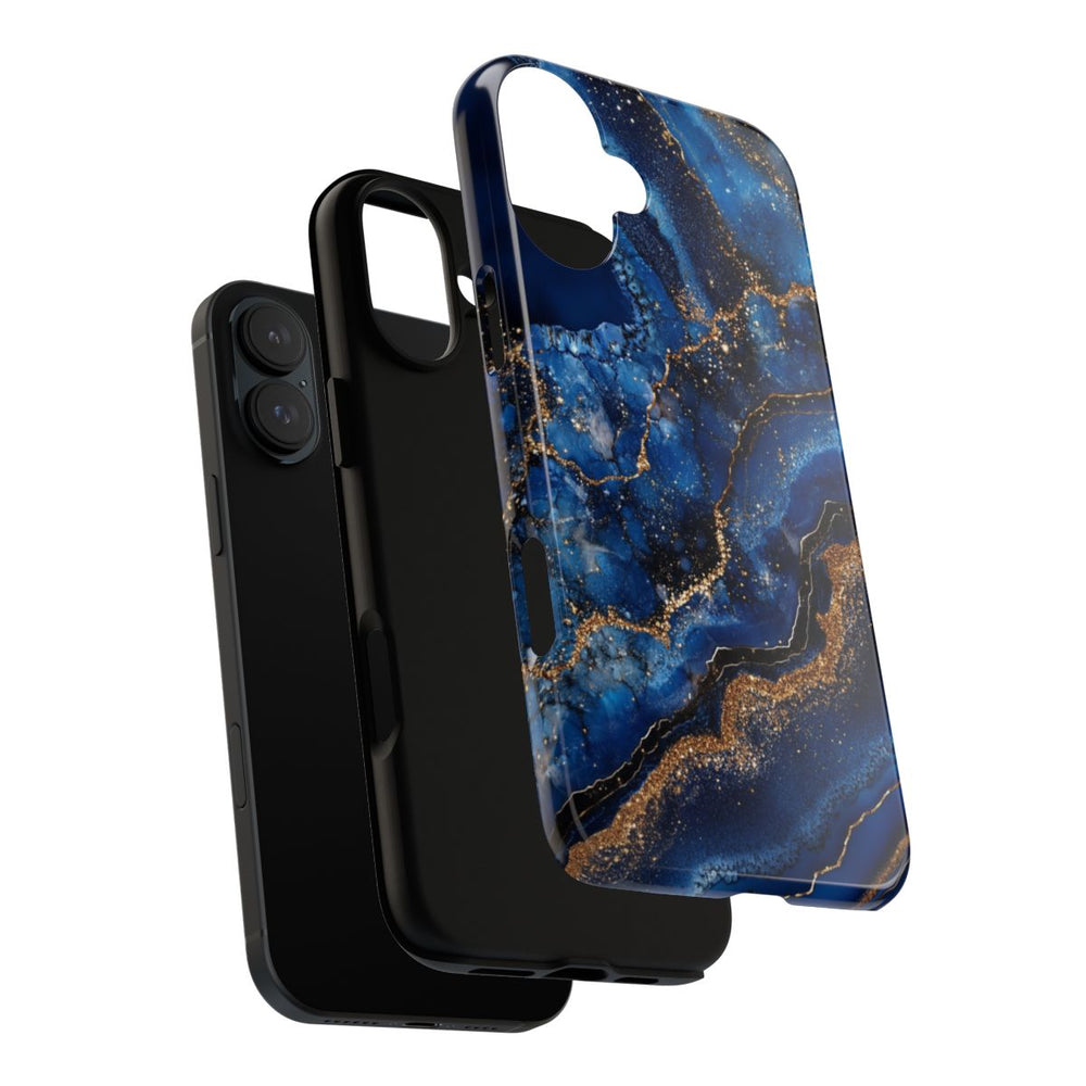 Blauw-Goud Geodepatroon