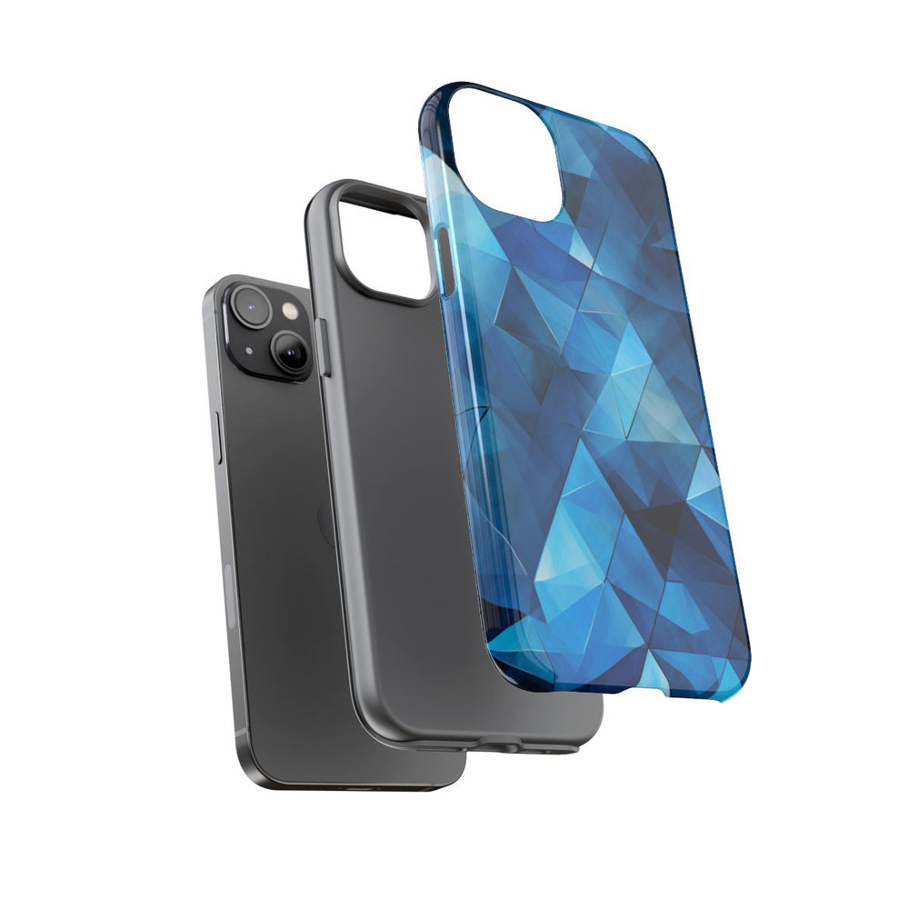 Blauw Geometrisch Driehoekenpatroon