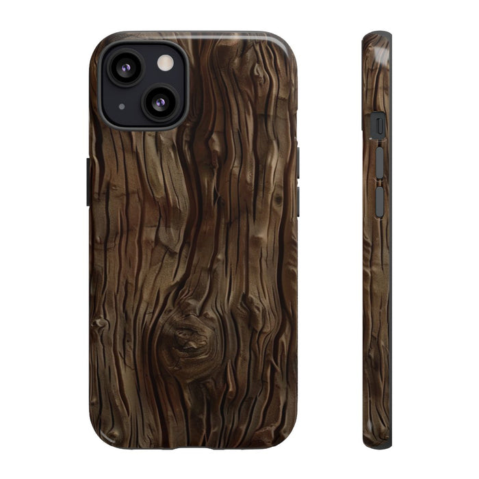 Donkerbruine Houtstructuur met Glanzend Effect