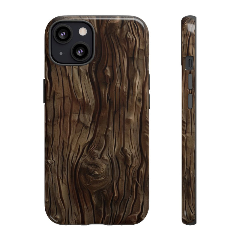 Donkerbruine Houtstructuur met Glanzend Effect