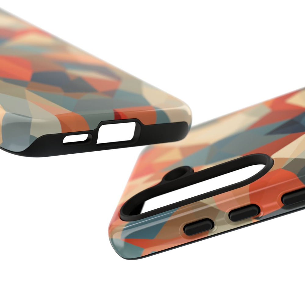 Geometrisch Abstract Patroon in Gedempte Warme Kleuren