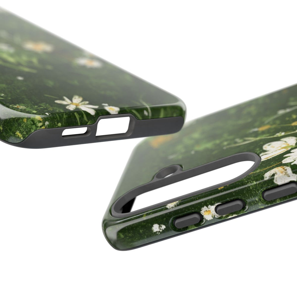 Groene Weide met Witte Bloemen