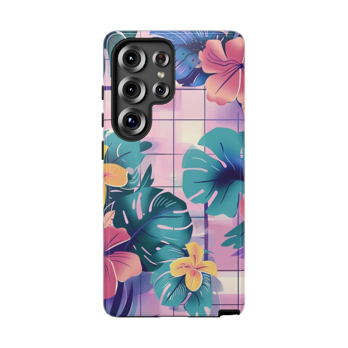 Tropisch Bloemenpatroon met Roze en Gele Bloemen