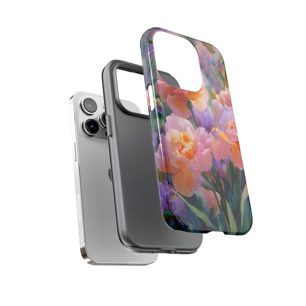 Roze en Paarse Bloemen in Waterverf