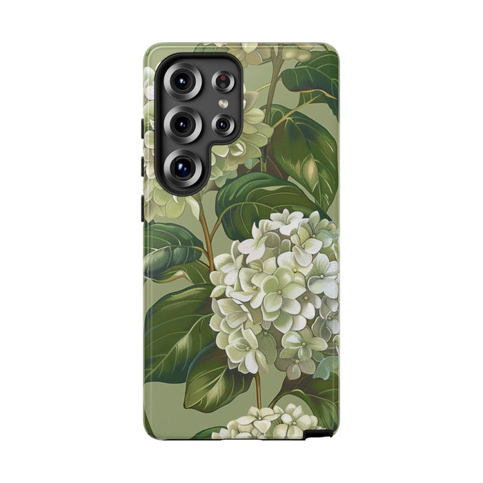 Realistisch Witte Hortensia Bloemenpatroon