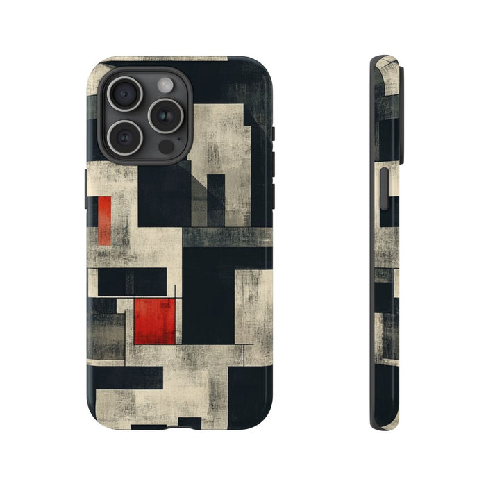 Abstract Geometrisch Patroon met Rode Accenten