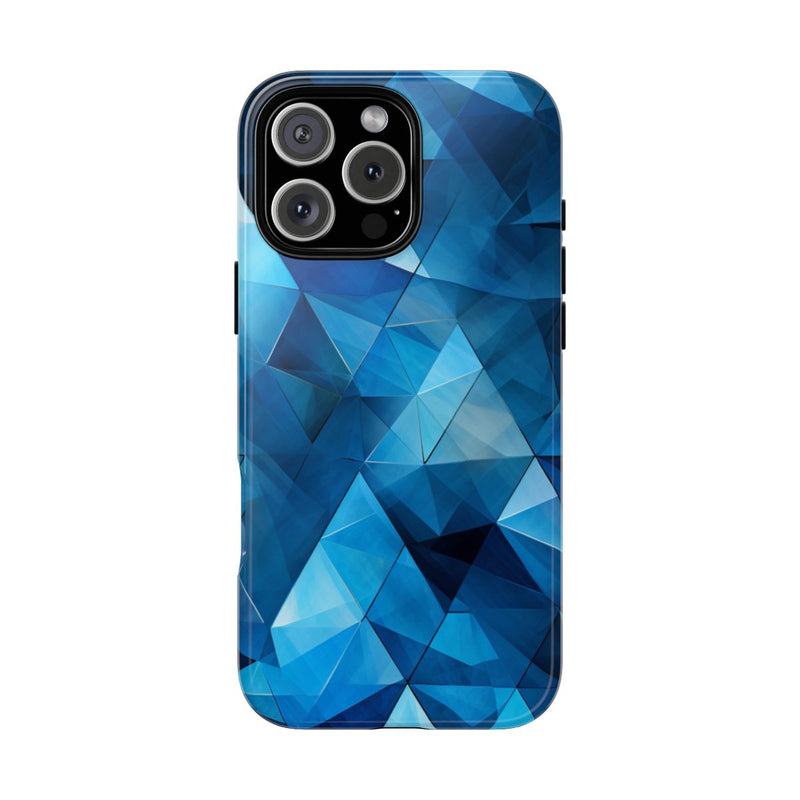 Blauw Geometrisch Driehoekenpatroon