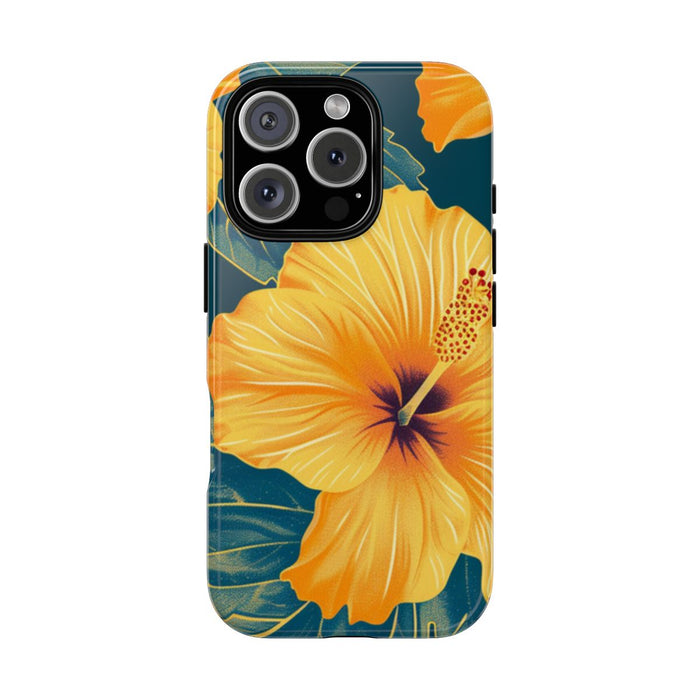 Gele Hibiscus Bloemenpatroon