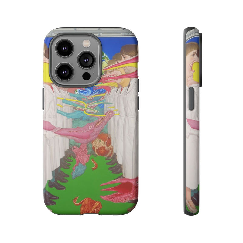 Surrealistische Figuren met Langgerekte Gezichten en Aardemotief