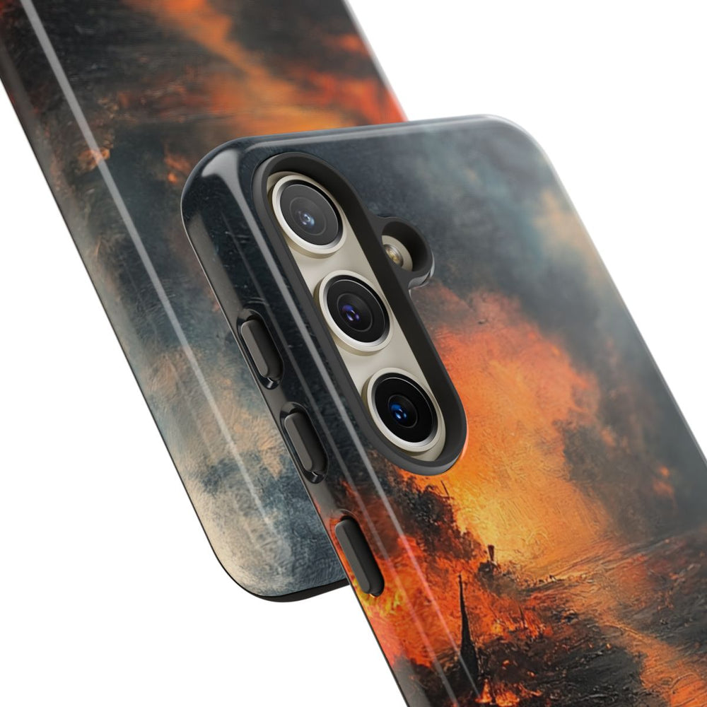 Vurige Oorlogslandschap met Rook