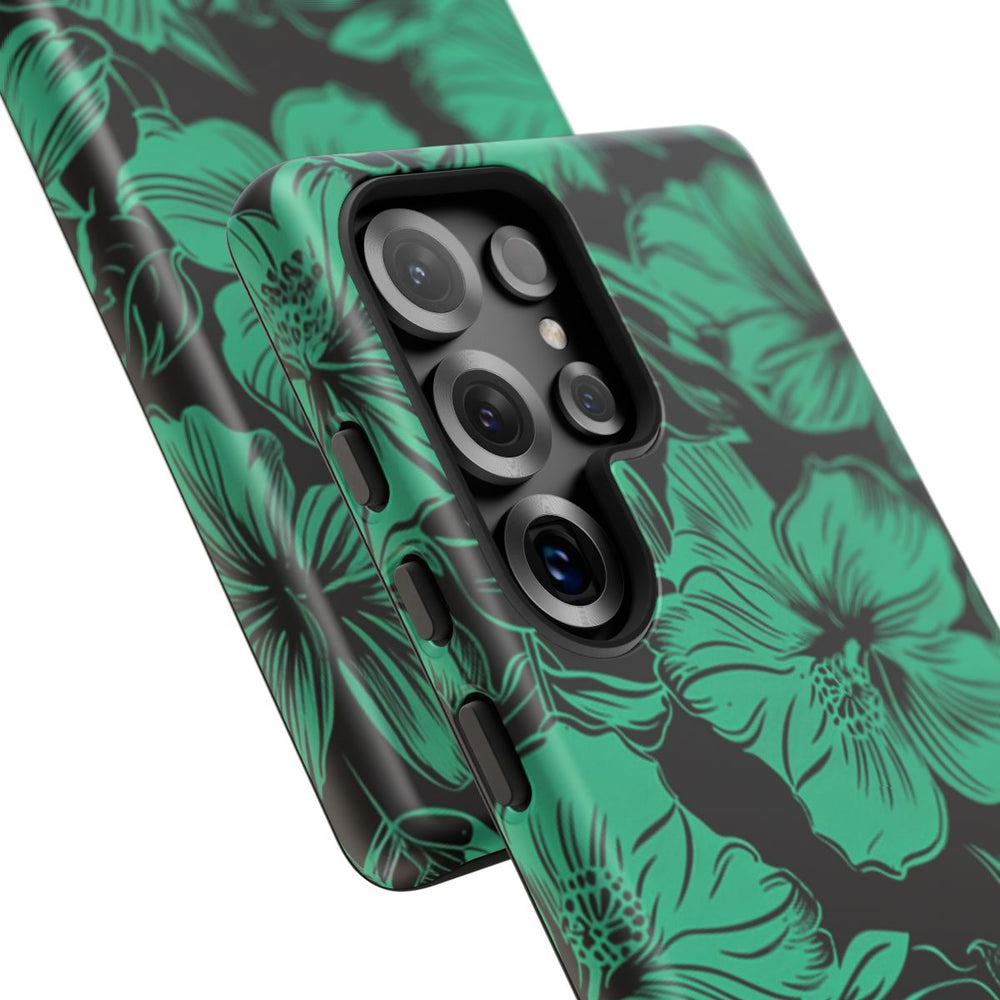 Groen Hawaïaans Bloemenpatroon