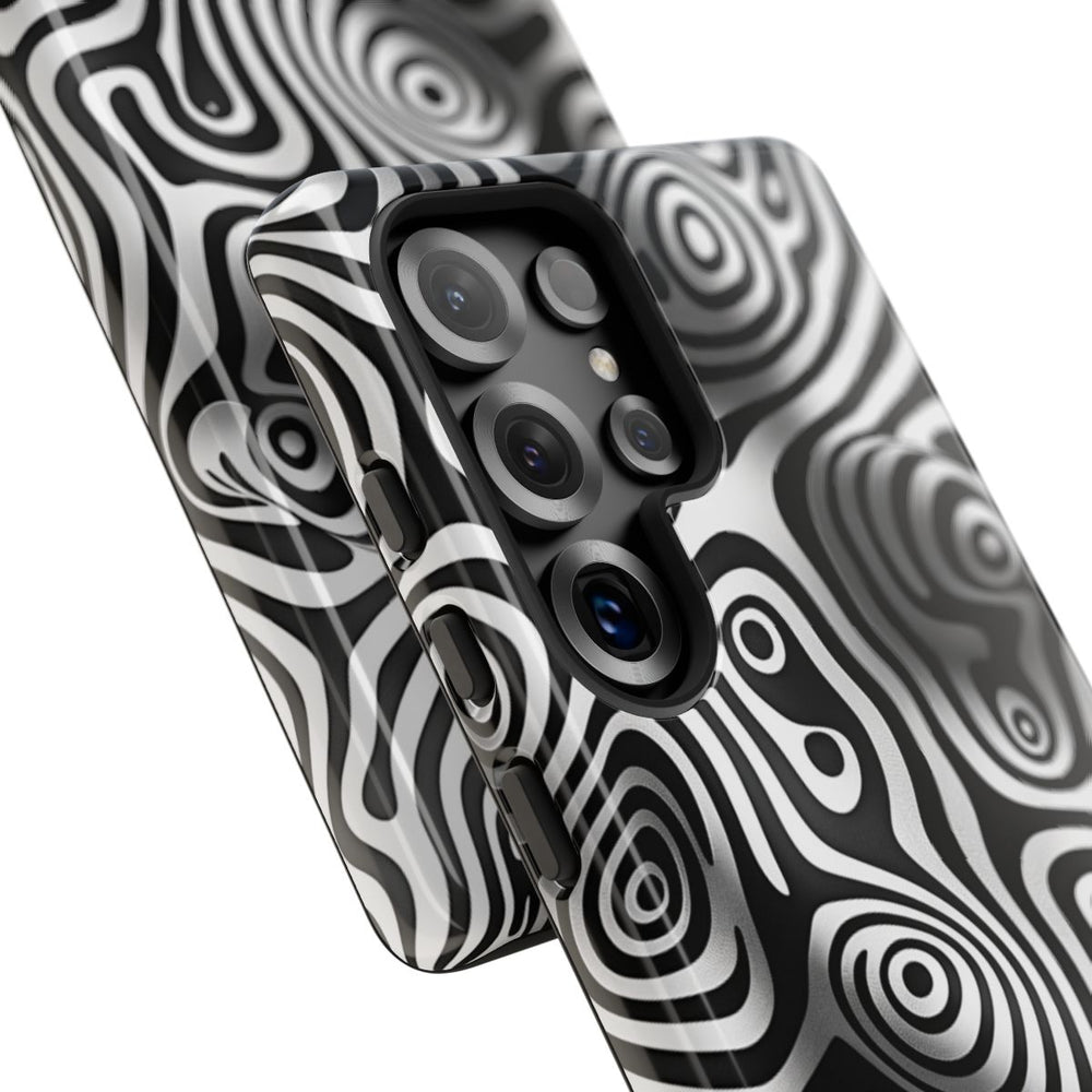 Zwart-Wit Abstract Lijnenspel