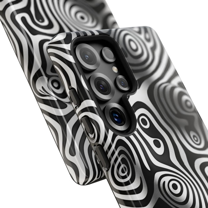 Zwart-Wit Abstract Lijnenspel