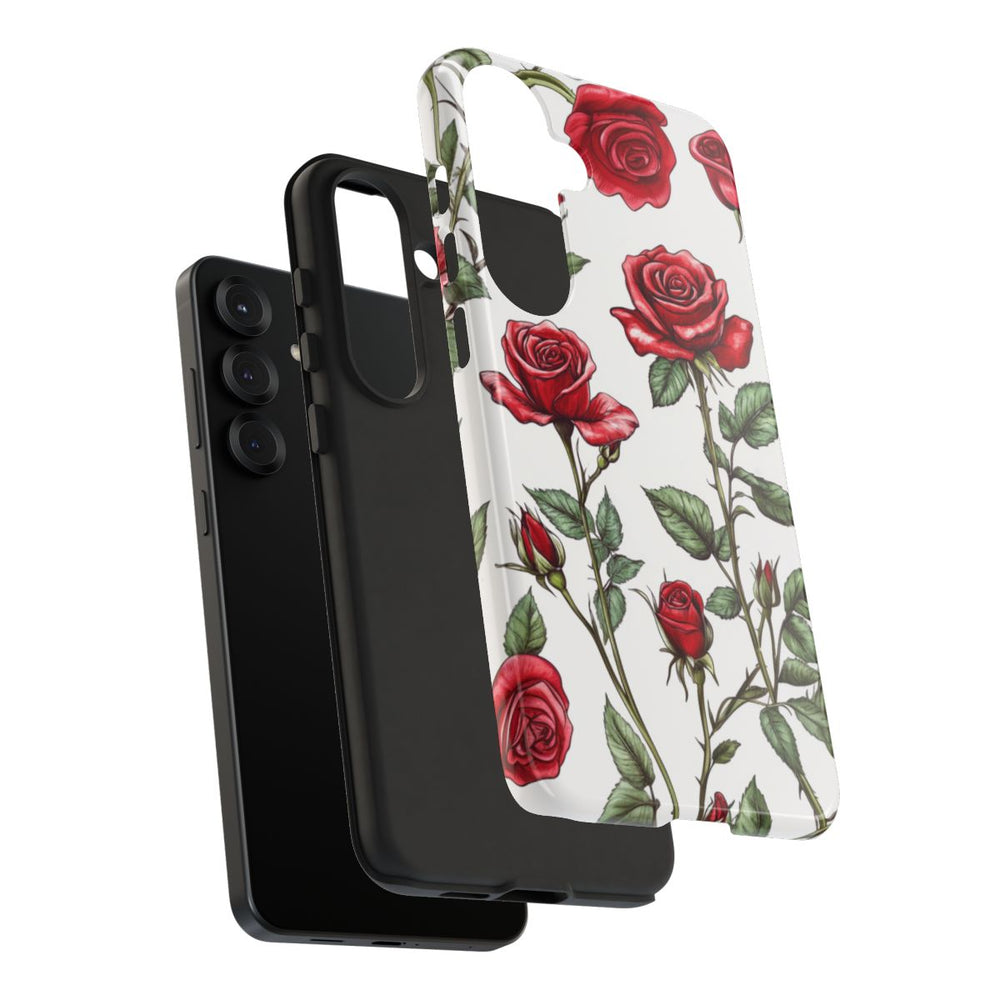 Rode Rozen Botanisch Patroon