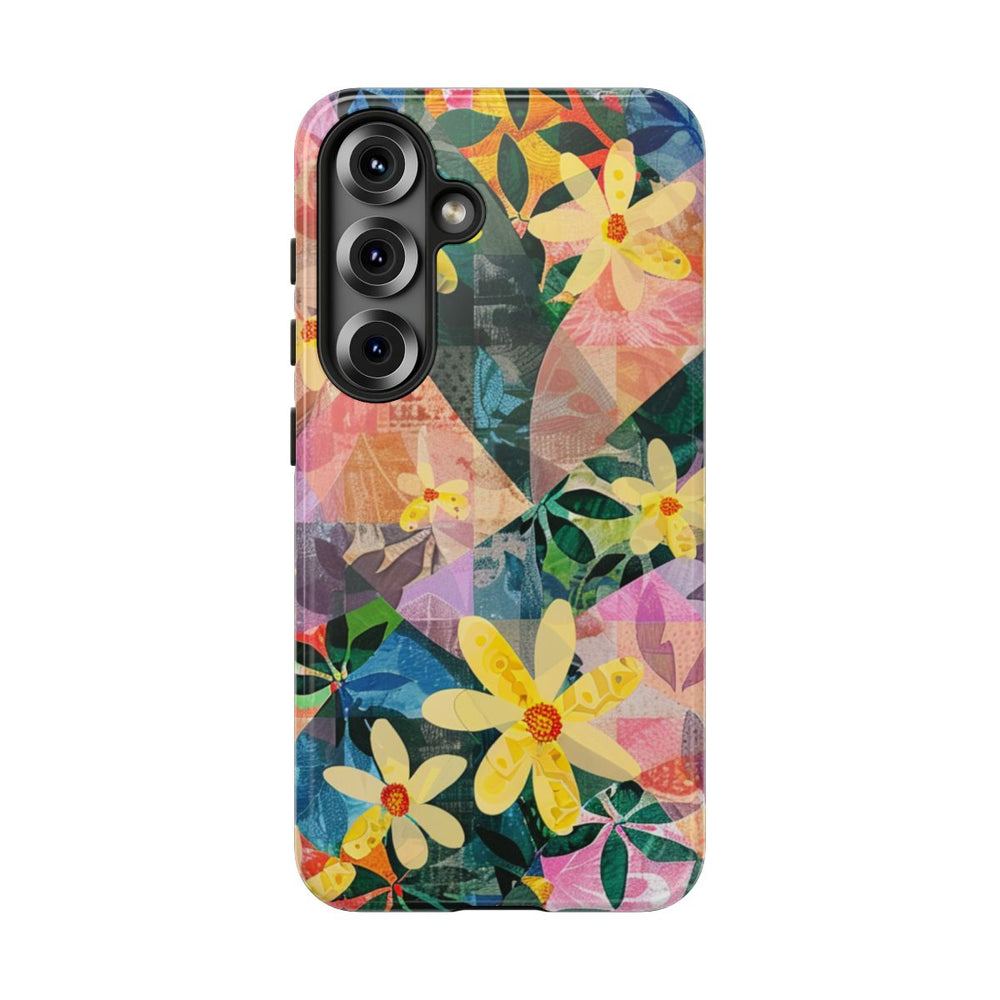 Abstract Bloemmotief met Geometrisch Patroon