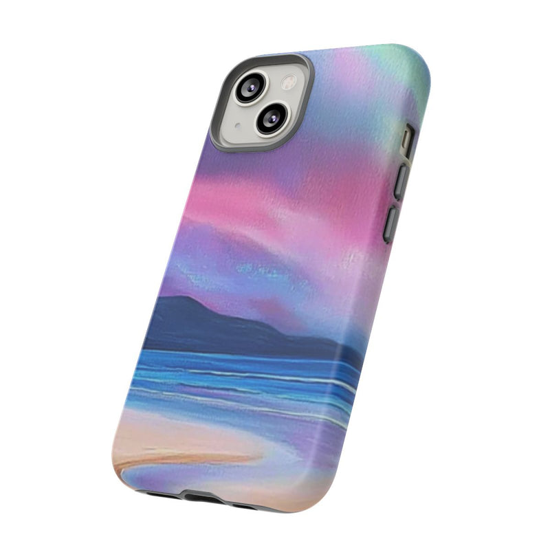 Noorderlicht Boven Rotsachtige Kust en Strand