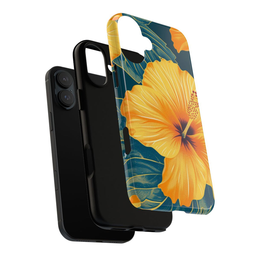 Gele Hibiscus Bloemenpatroon