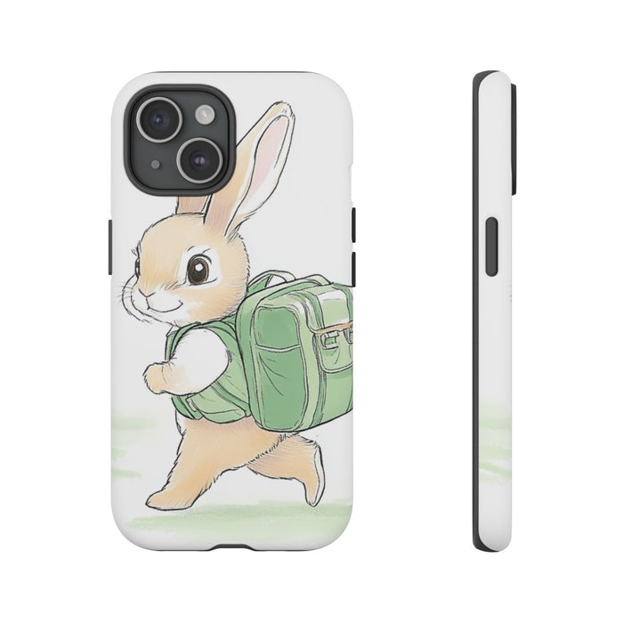 Schattig Konijntje met Groene Rugzak