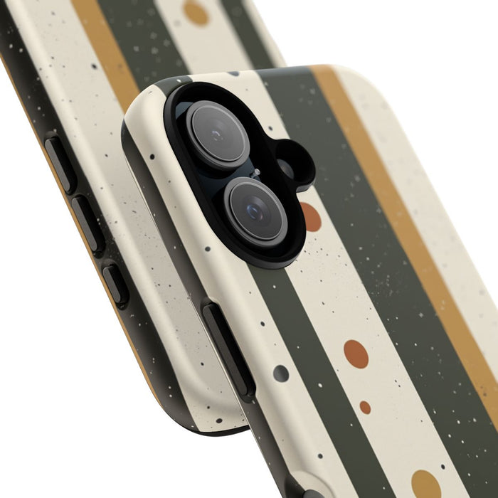Retro Verticale Strepen en Stippenpatroon
