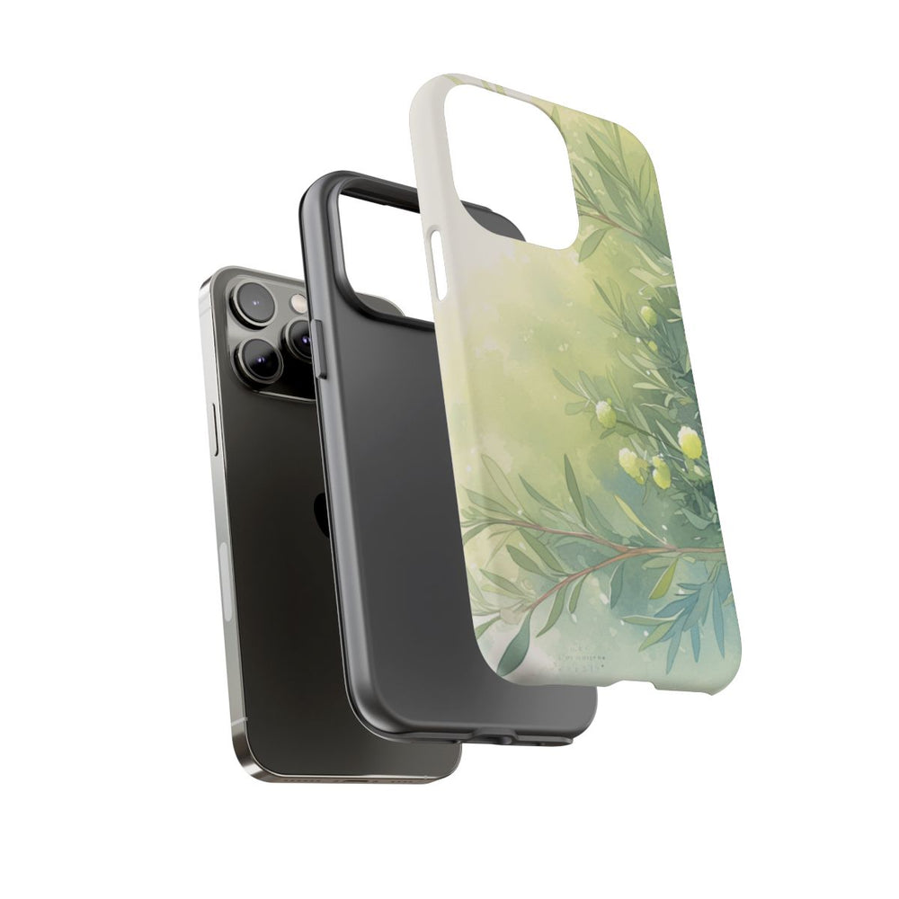 Groene Botanische Waterverf Illustratie