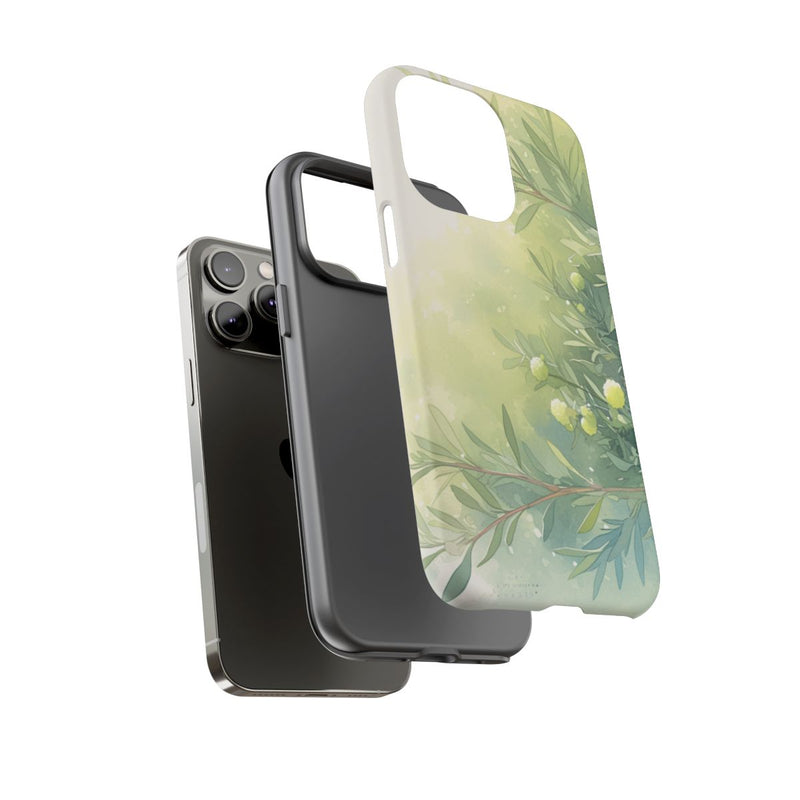 Groene Botanische Waterverf Illustratie