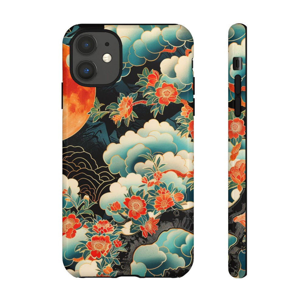 Sfeervolle Bloemrijke Maannacht met Wolken