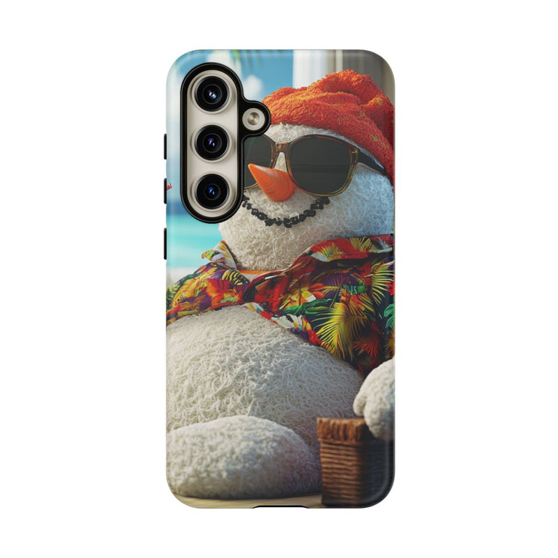 Sneeuwpop met Hawaiishirt en Zonnebril