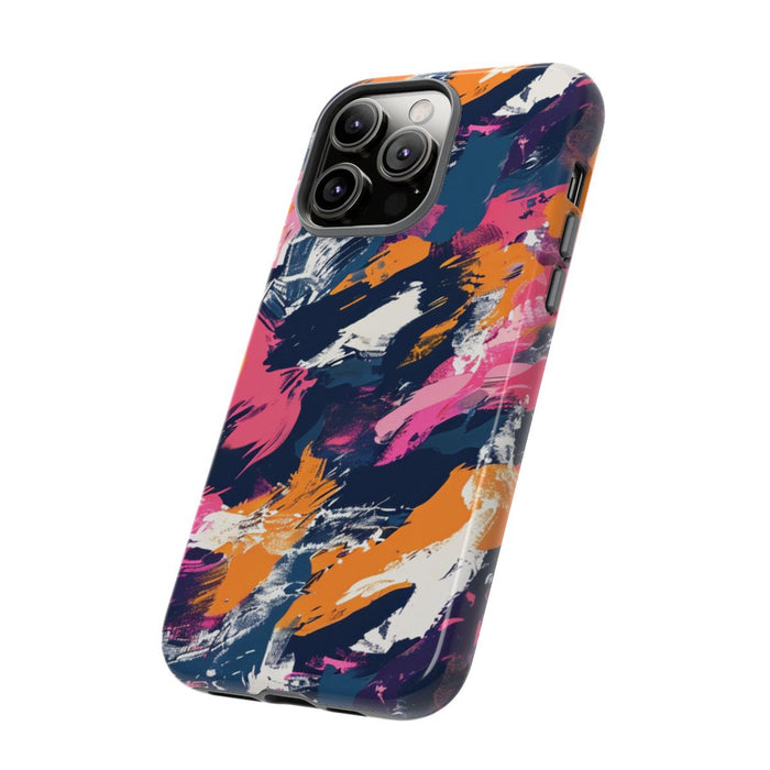 Kleurrijk Abstract Penseelstrepenpatroon