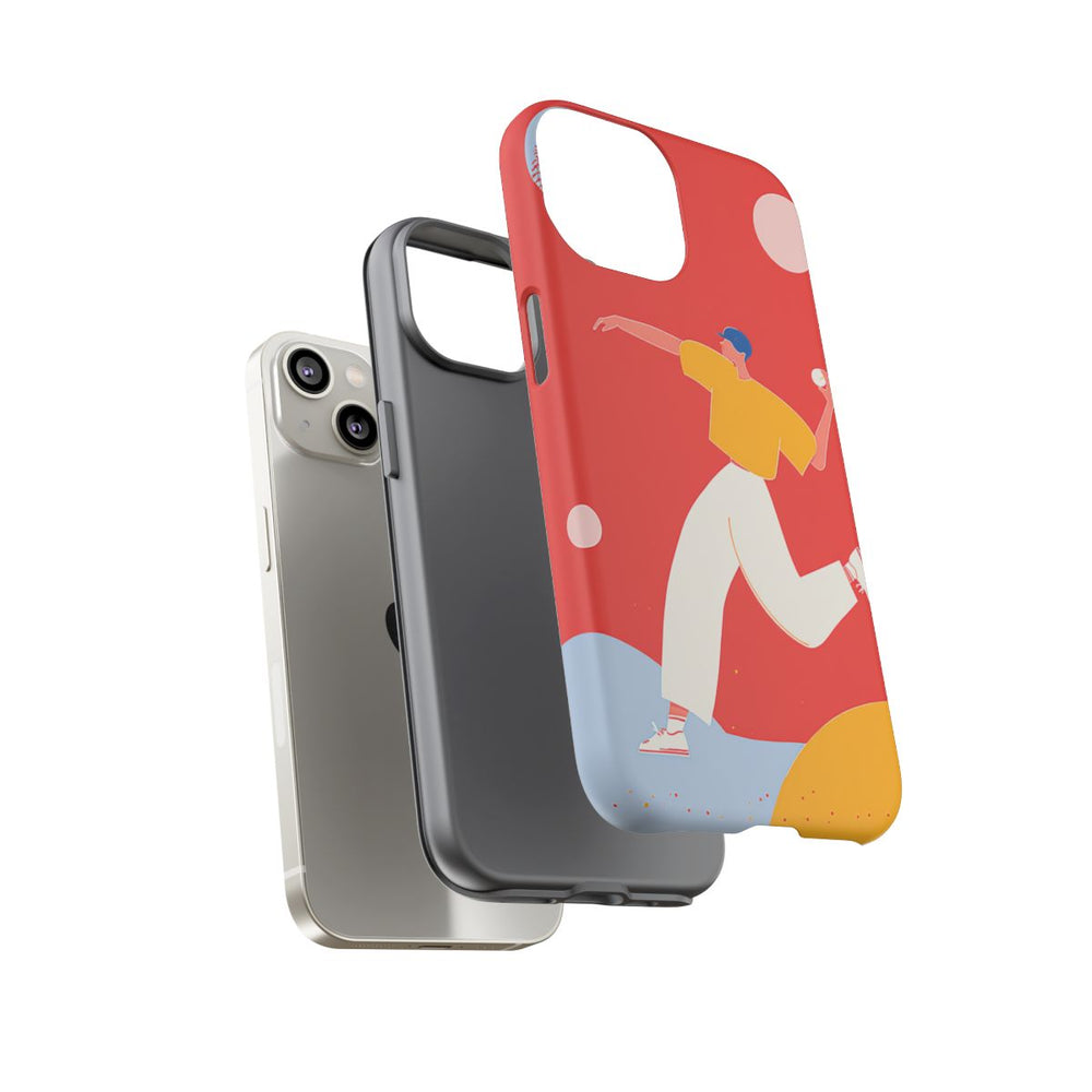 Minimalistische Honkbalspeler Illustratie